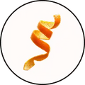 Orange peel pieces