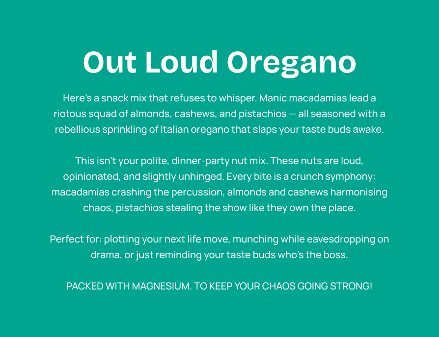 Must Be Nuts brand benefit graphic