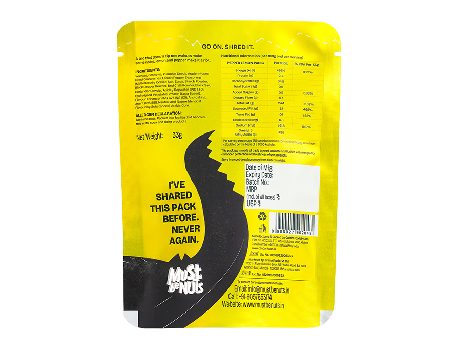 Pepper Lemon Panic snack pack back